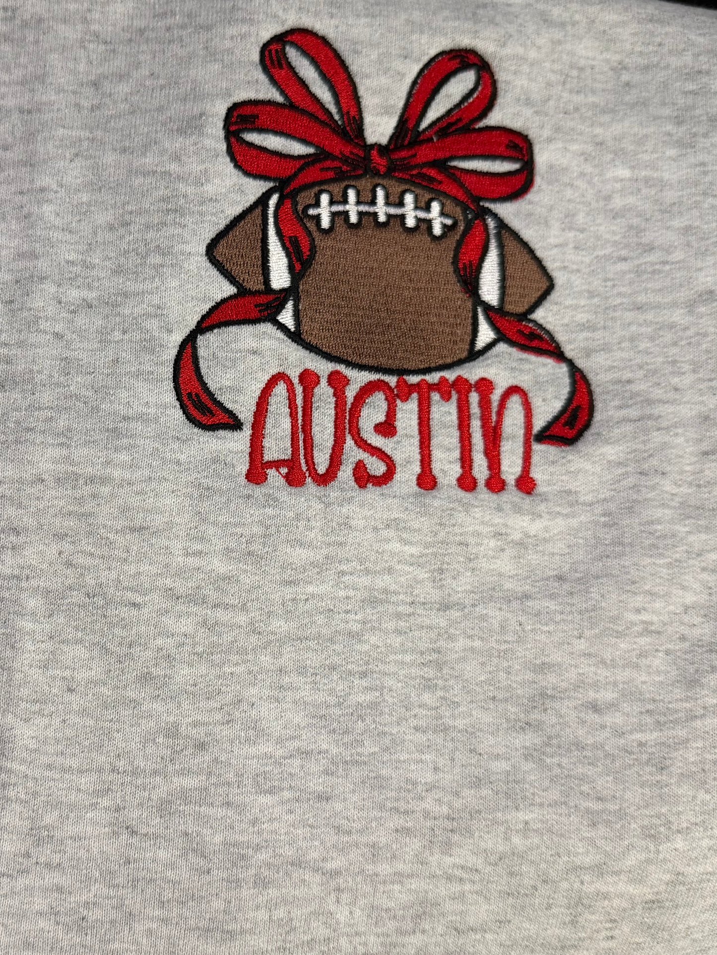 Adult Football with Bow and custom Name