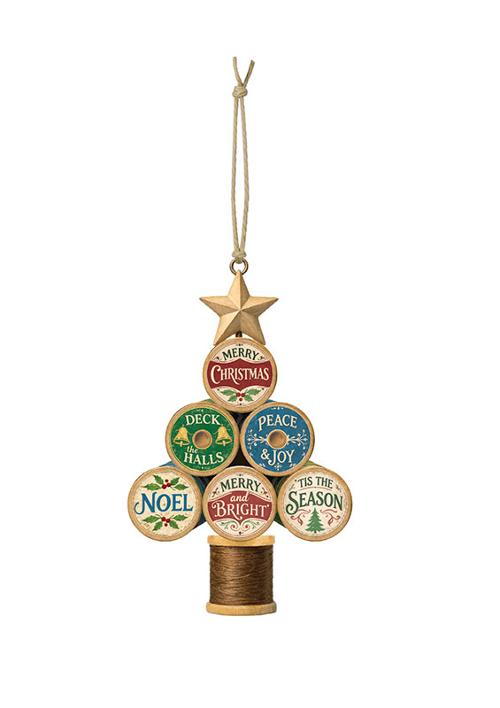 Ornament Vintage Spool Tree CH4010 Moda