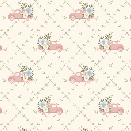 Pre-Order Backroad Blooms Papa's Truck Buttercream # A-10600-L Nov 2026 Quilted Cow 1/2 yard