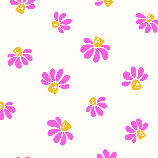 Pre-Order Patchwork and Petals Cheerful Blooms Vanilla # A-10618-L by the 1/2 yard
