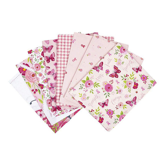 Riley Blake Strength in Pink 1-Yard Bundle Blush 8 yards