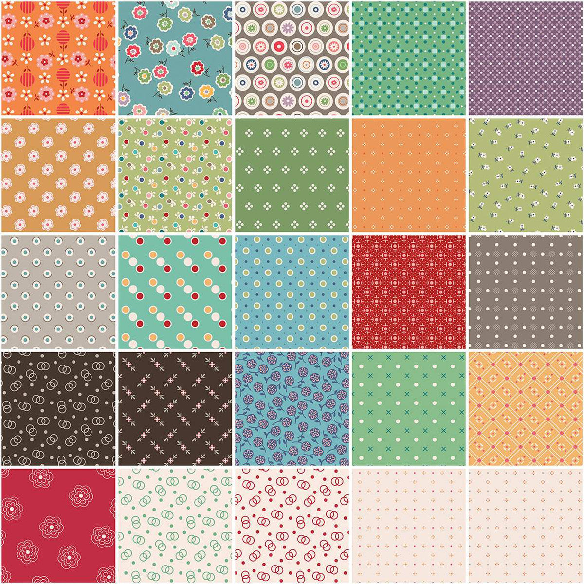 Lori Holt Bee Dots 1-Yard Bundle Pumpkin 25 yards pre order
