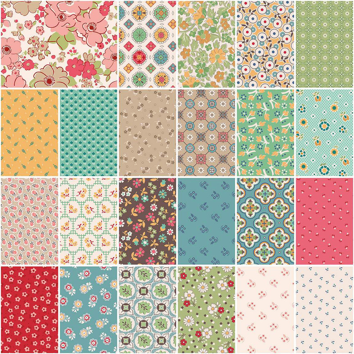Lori Holt Mercantile 1-Yard Bundle Pink 23 yards pre-order Dec 23