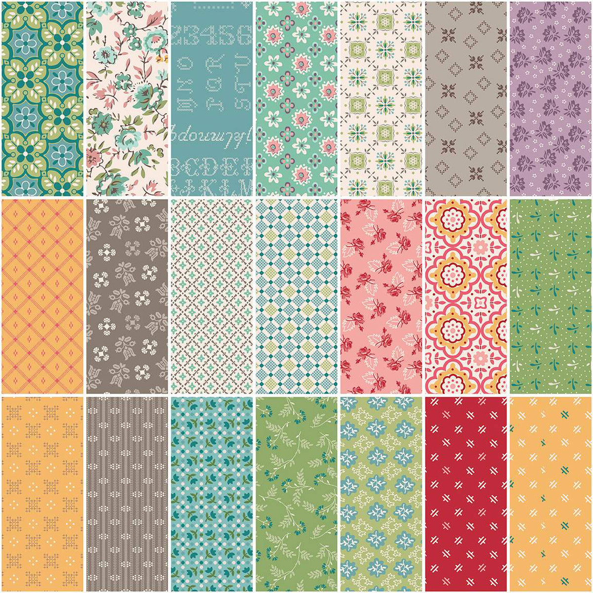 Piece & Plenty Fat Quarter Bundle Lori Holt FQ-15870-48