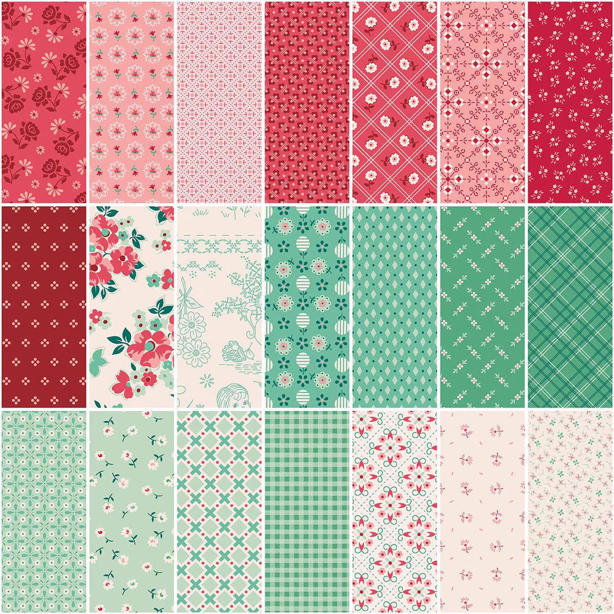Berry & Sage Fat Quarter Lori Holt 21 Fat Quarters