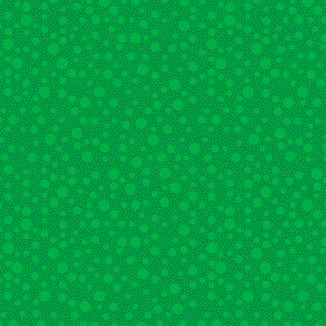 ILLUSIONS - COLOURS-DOTS-GREEN By the Yard