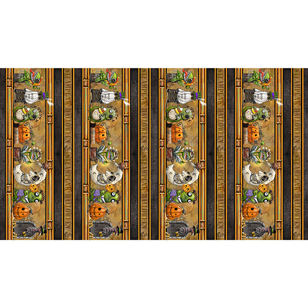 Steampunk Halloween 3 boarder by the yard