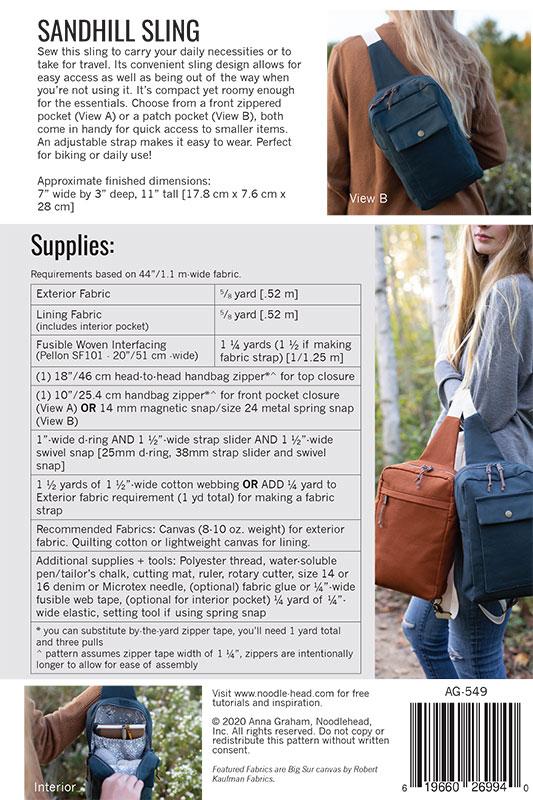 Sandhill Sling AG 549 Noodlehead Pattern