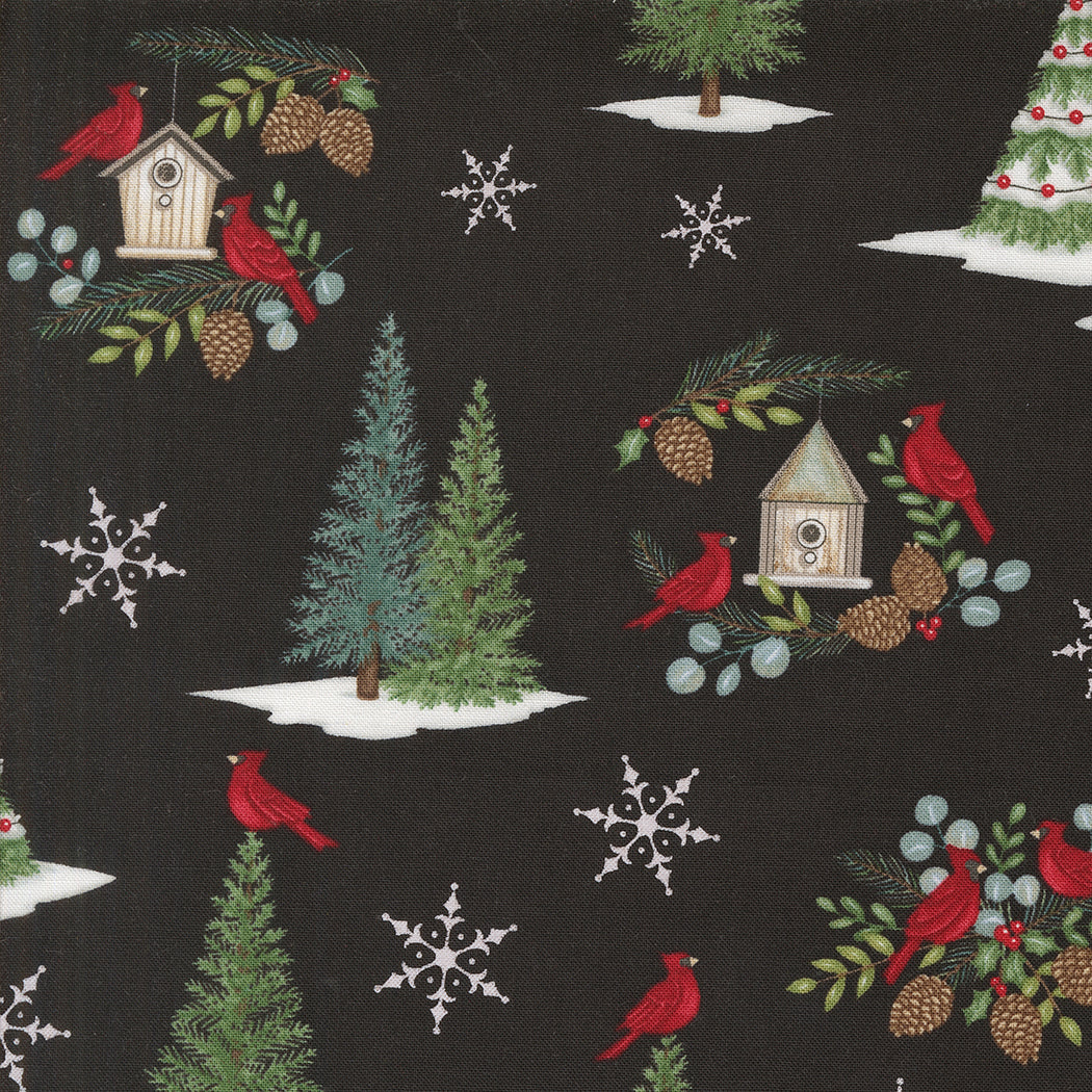 Winter Friends Charcoal Black 56130 18 Moda