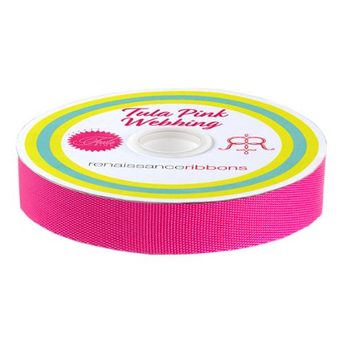 Tula Pink EverGlow Webbing 1" Cosmic/Pink TKS 921 COL11 Renaissance by the yard