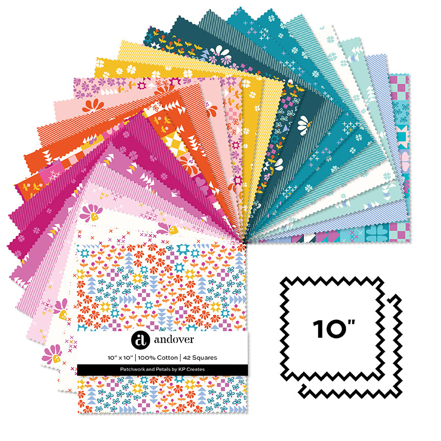 Pre-Orders Patchwork and Petals - 10 Inch Square - 42 Cuts Each # 10-PATC-42