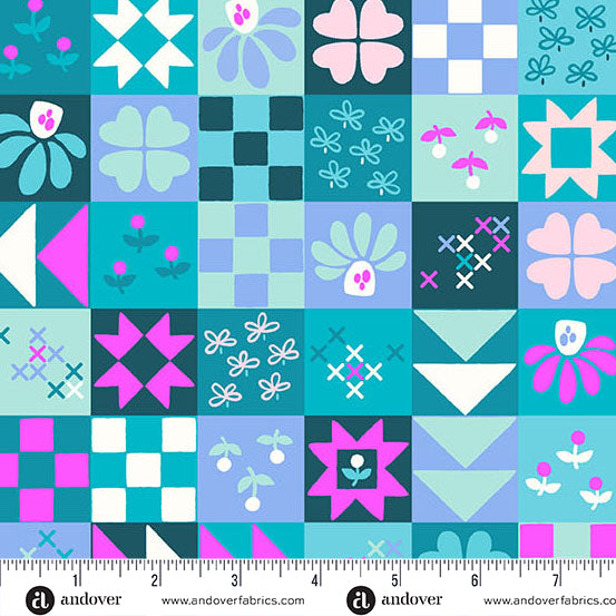 Pre-Order Patchwork and Petals Pieced Together Dusk # A-10613-T by the yard