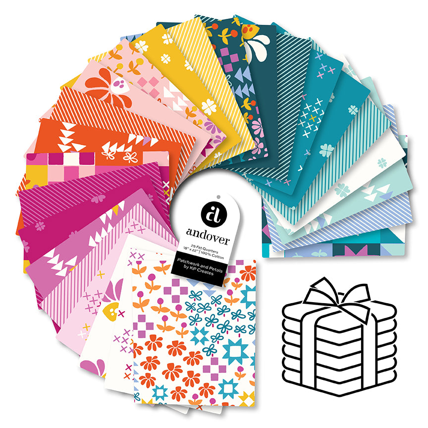 Pre-Orders Patchwork and Petals Patchwork and Petals - Fat Quarter Bundle - 25 Cuts Each # FQ-PATC-25