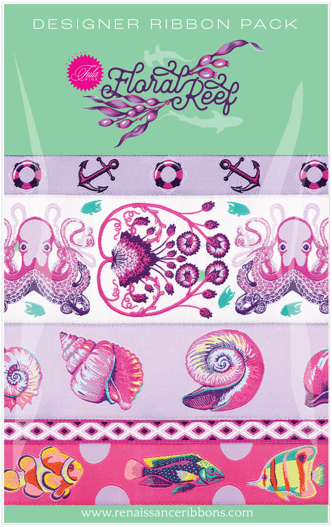 Floral Reef - Tula Pink - Ultraviolet - Designer Pack