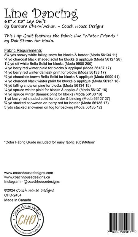 Line Dancing G CHD 2434 Coach House pattern