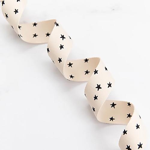 Starry Webbing Natural/BLK 1.5" SSCWEB 20 Stitch Supply by the yard