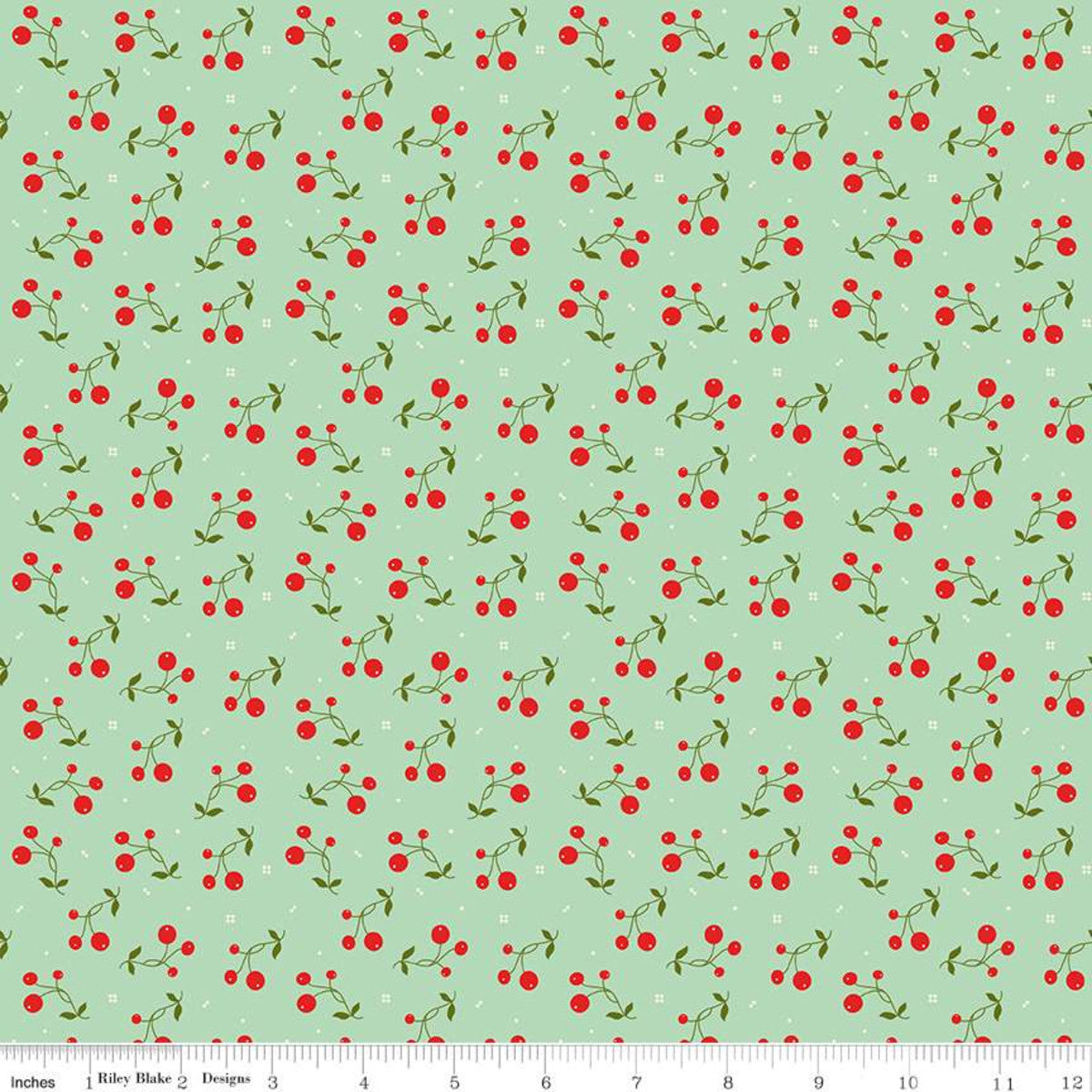 Riley Blake Adel in Winter Tripleberry Mint By the yard