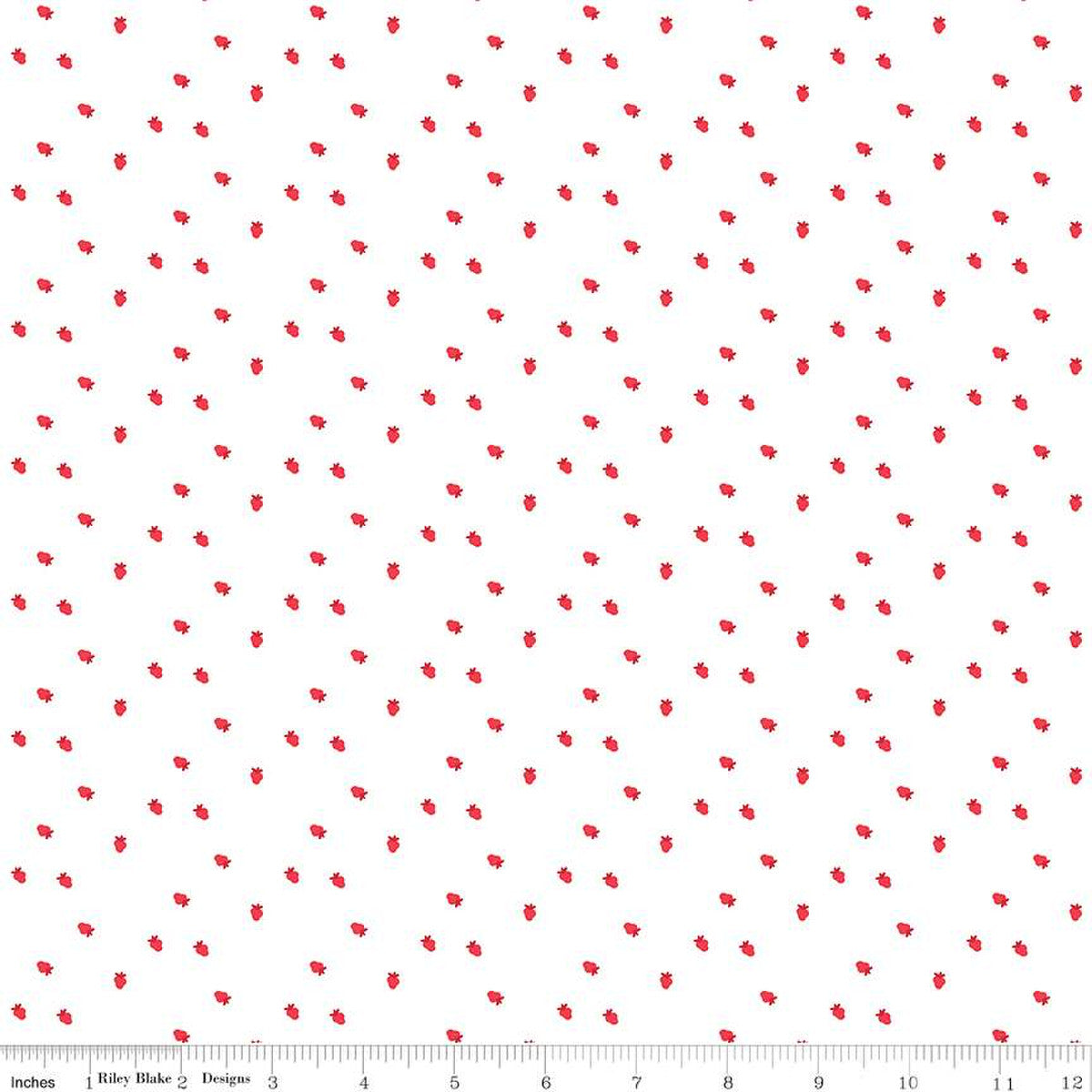 Riley Blake Cheerfully Red Berries White by the yard