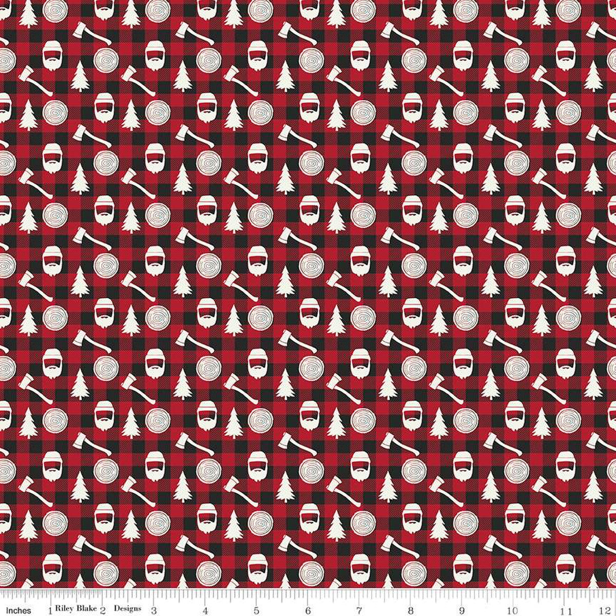 Woodsman Lumberjack Plaid Red/Black Riley Blake By the yard