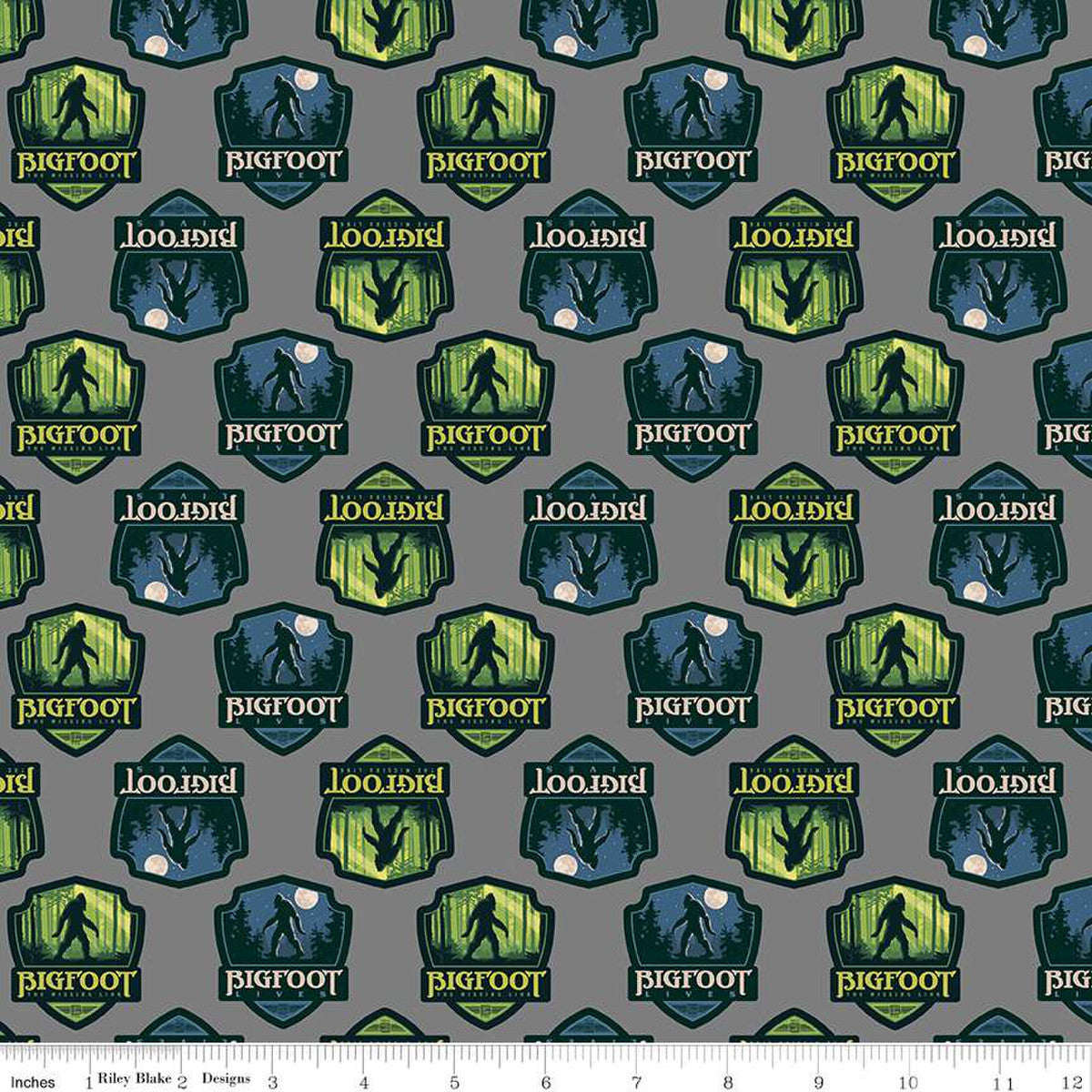 Riley Blake Legends of the National Parks Digitally Printed 36" x 43" Bigfoot The Missing Link Panel