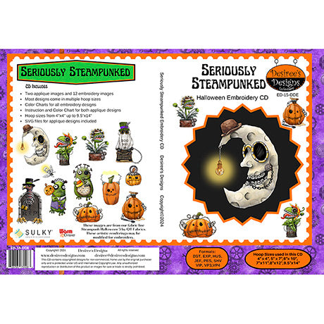 STEAMPUNK HALLOWEEN 3 EMBROIDERY CD Style # : CD -7001B