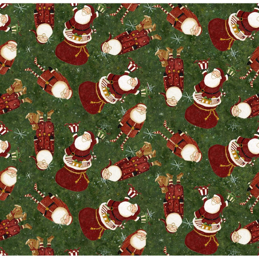 Gingerbread Christmas Designer: Dan DiPaolo Santas CLTY4118-113 by the yard
