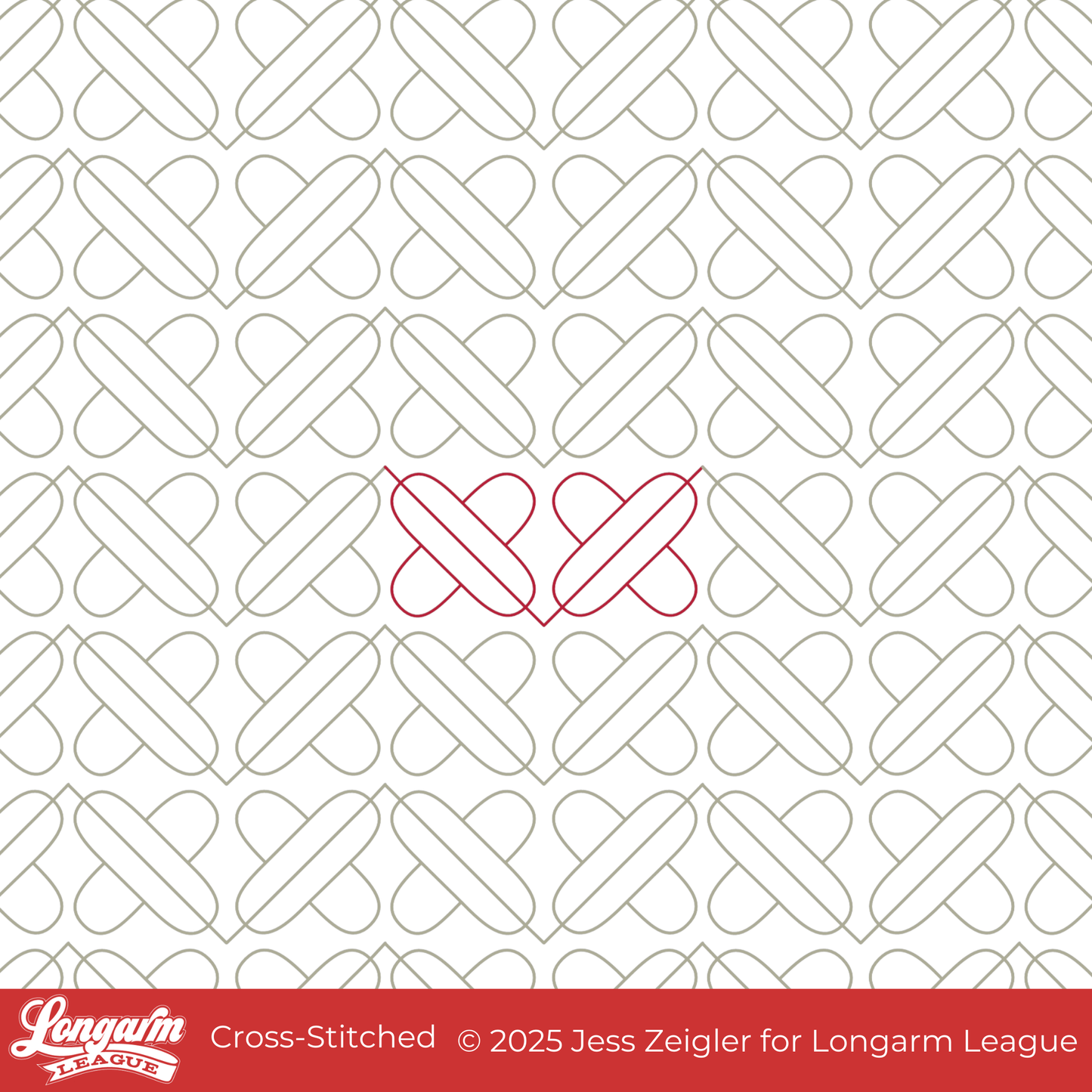 Cross-Stitched Longarm League Design
