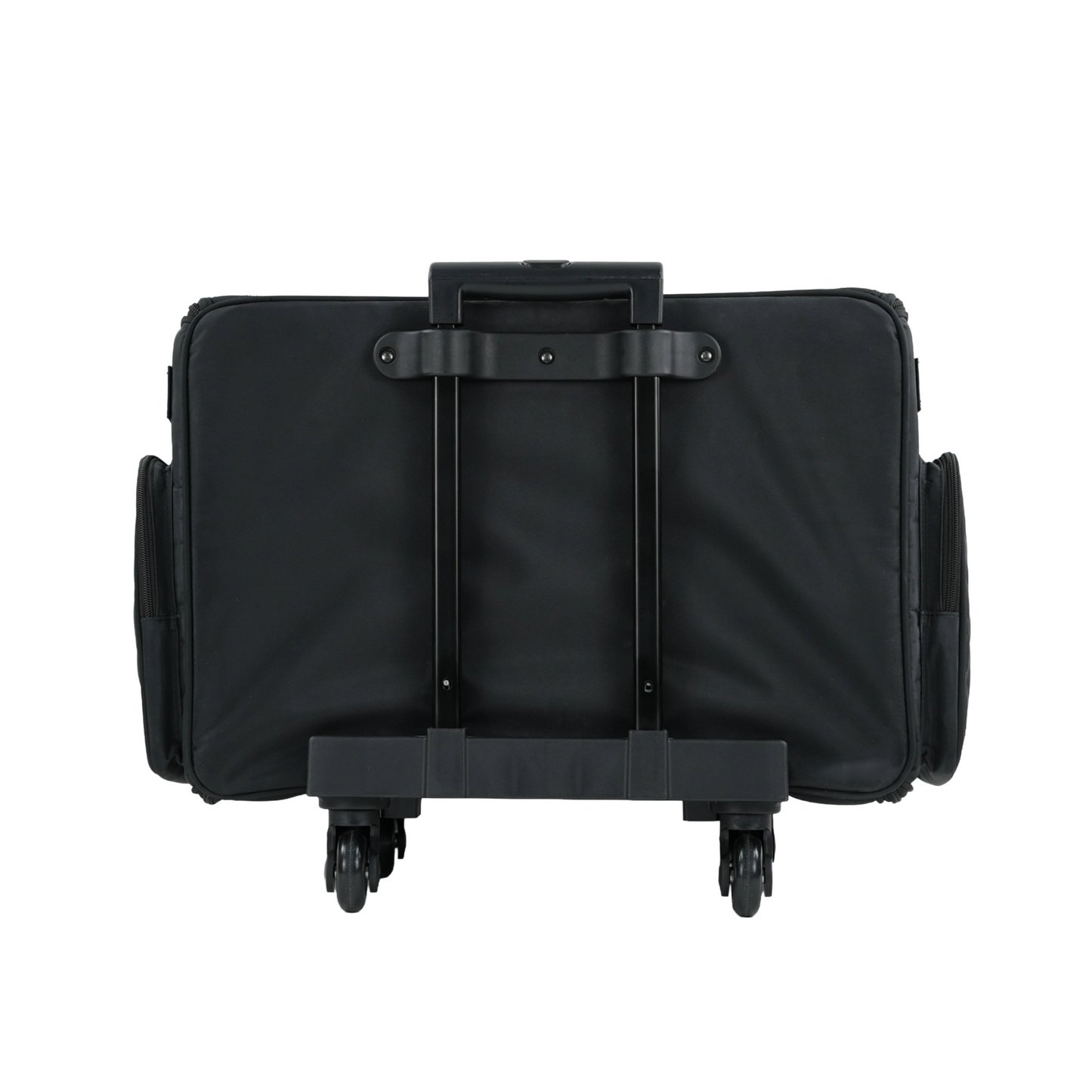 XL 4 Wheel Collapsible Deluxe Rolling Sewing Machine Storage Case, Black Quilted
