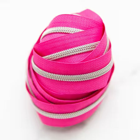 Knot & Thread Zippers by the Yard Pop Pink 3yds # KAT-ZIP1
