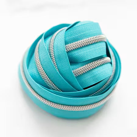 Knot & Thread Zippers by yard Aqua Splash 3yds # KAT-ZIP11