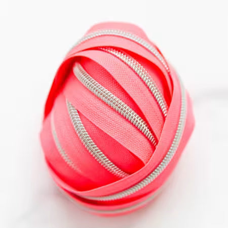 Knot & Thread Zippers by the Yard Neon Flamingo 3yds # KAT-ZIP4