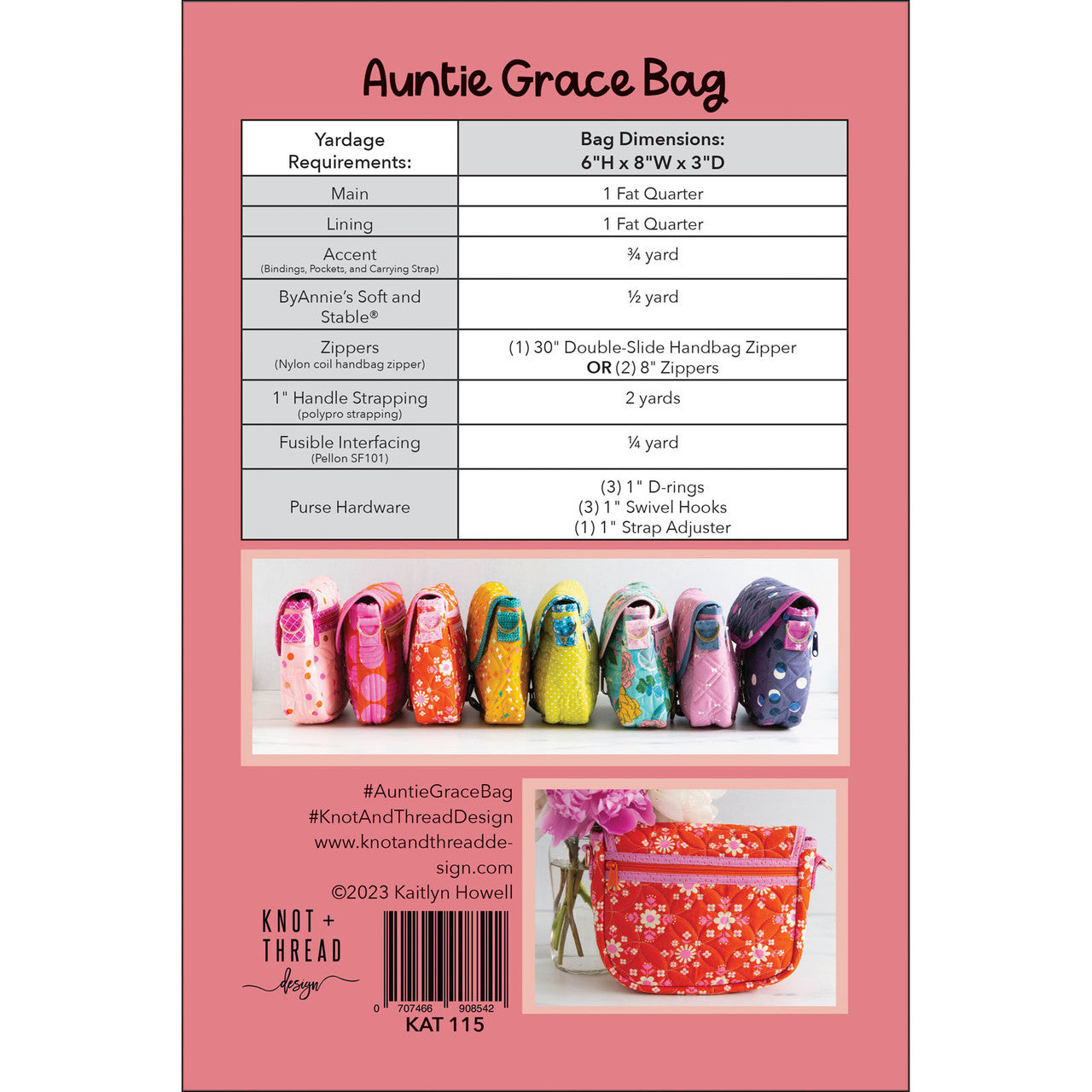 Knot and Thread Auntie Grace Bag KAT115