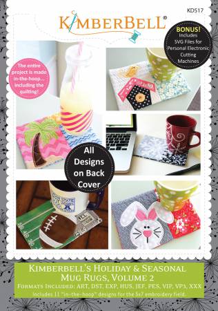 Kimberbell Holiday & Seasonal Mug Rugs, Volume 2 # KD517