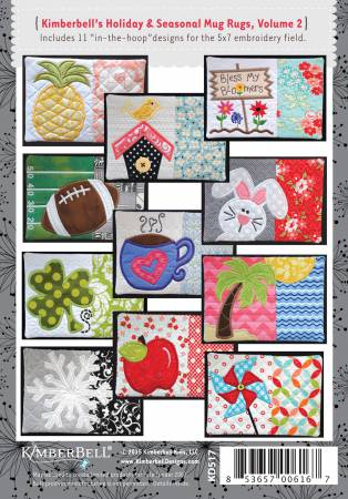 Kimberbell Holiday & Seasonal Mug Rugs, Volume 2 # KD517