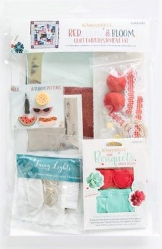 Kimberbell Red, White and Bloom Embellishment kit