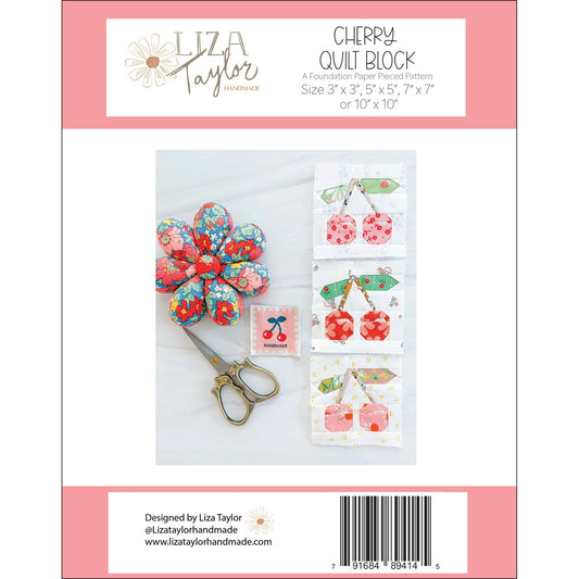 Liza Taylor Cherry Quilt Block A Foundation Paper Pieced Pattern LIZ89414