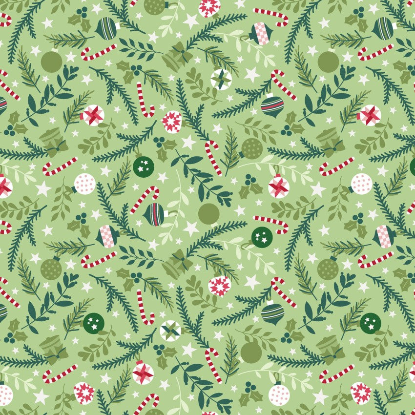 A Quilty Little Christmas Designer: Kimberbell Ornaments green by the yard MAS10576-G
