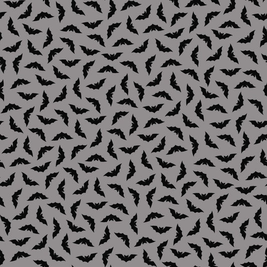 Kimberbell Hometown Halloween Bats Black by the yard