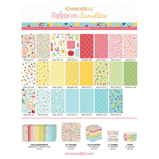 Kimberbell Sippin' On Sunshine 10" Squares (42 pcs)
