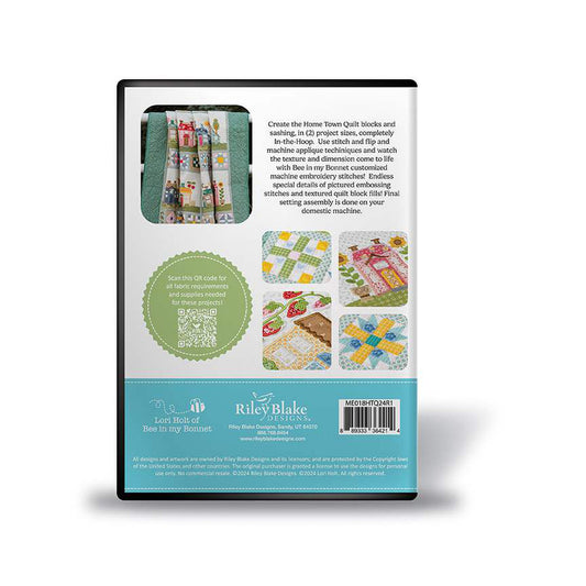 Lori Holt Machine Embroidery Home Town Quilt Projects USB