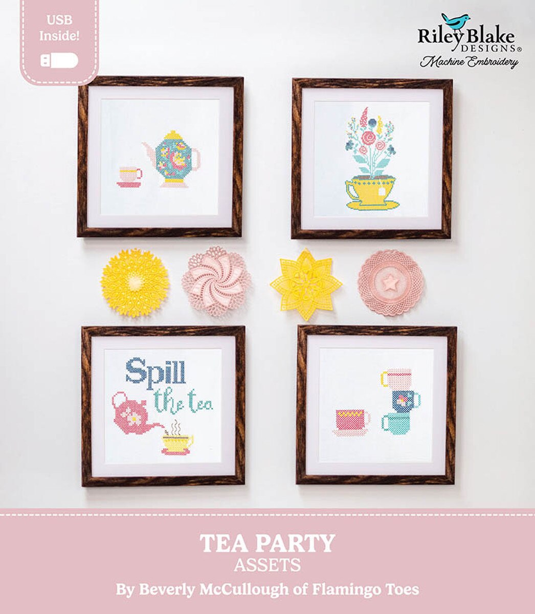 Tea Party Cross-Stitch Assets by Bev McCullough - RBD & M.E.™ USB Nov 2026