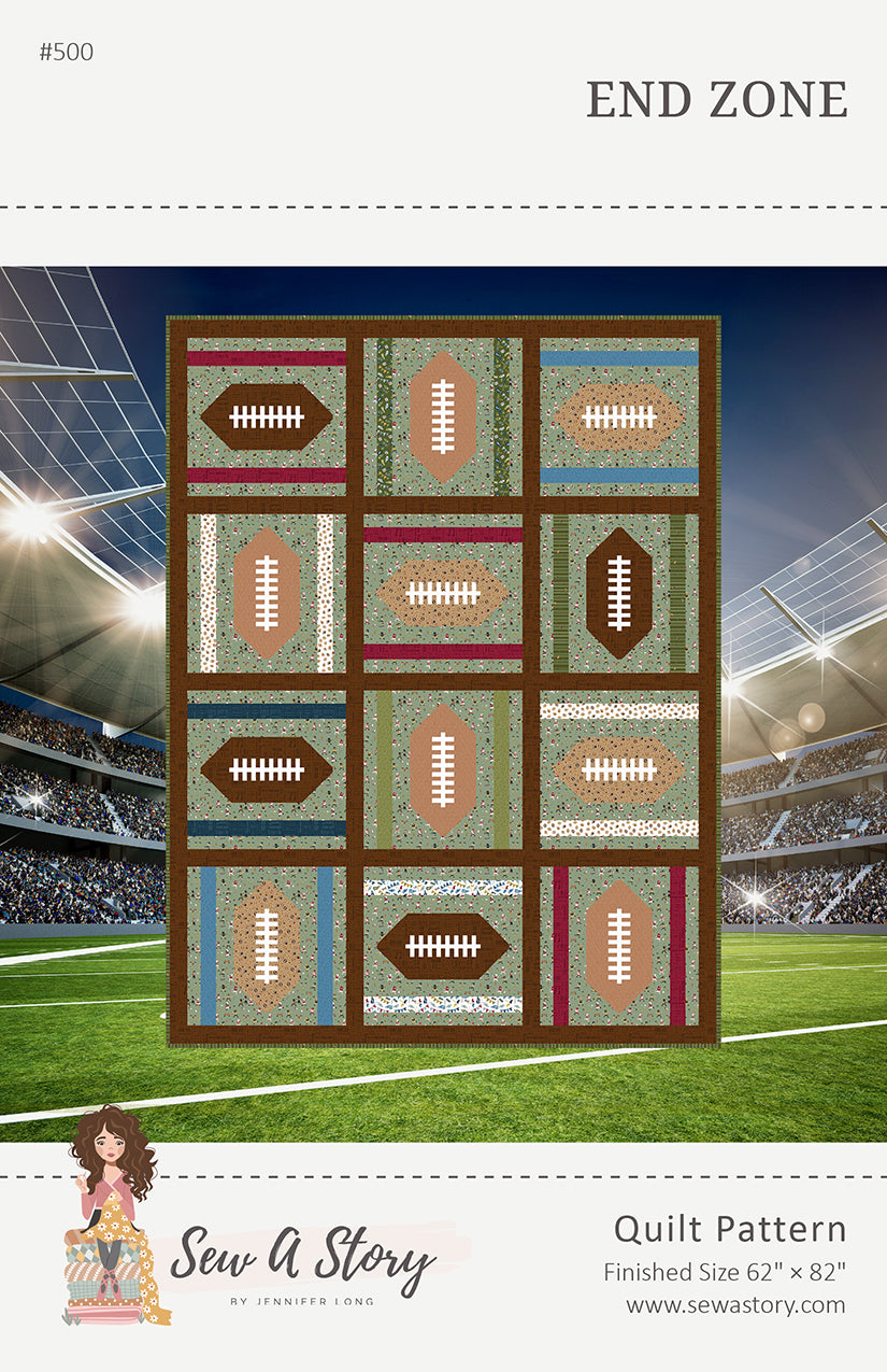 Pre-OrderJennifer Long End Zone Quilt Pattern and Quilt Kit for Sew Along