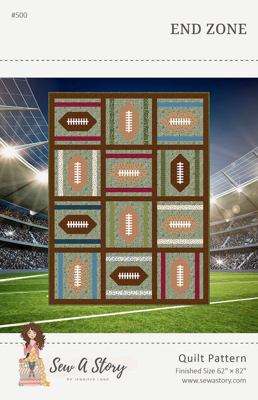 Pre-OrderJennifer Long End Zone Quilt Pattern and Quilt Kit for Sew Along