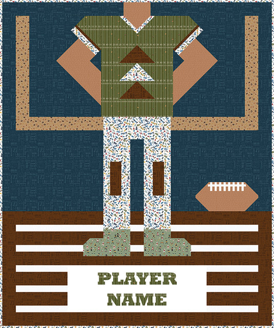 Preorder Jennifer Long Be a Football Player Quilt Pattern Jan 2027