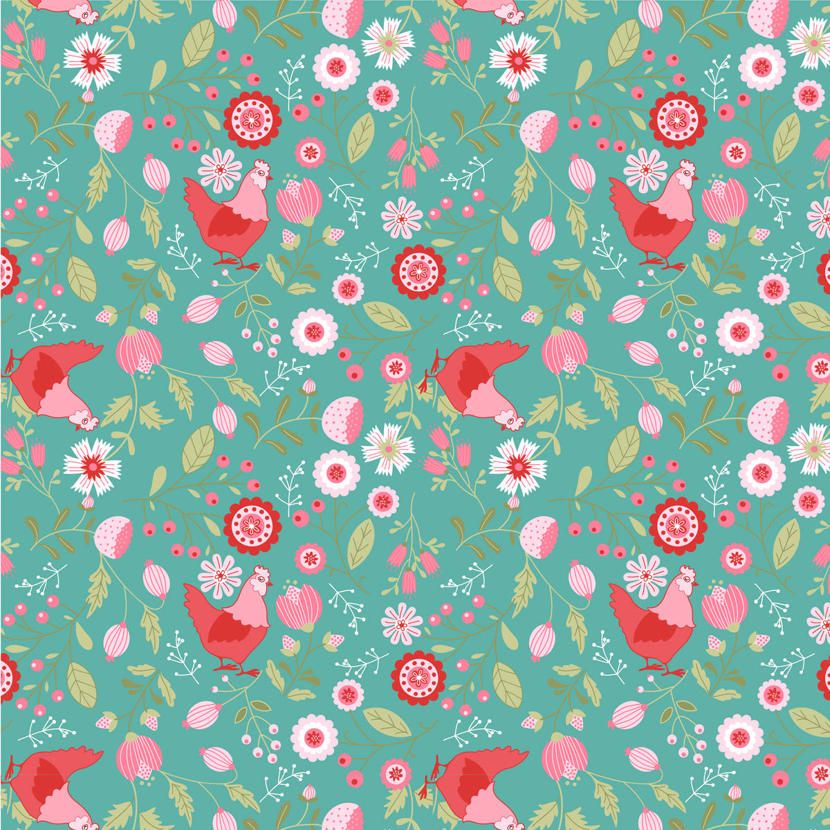 Poppie Cotton Smitten Chicken Fat Quarter Bundle (21 pcs) FQ-POCSN251128