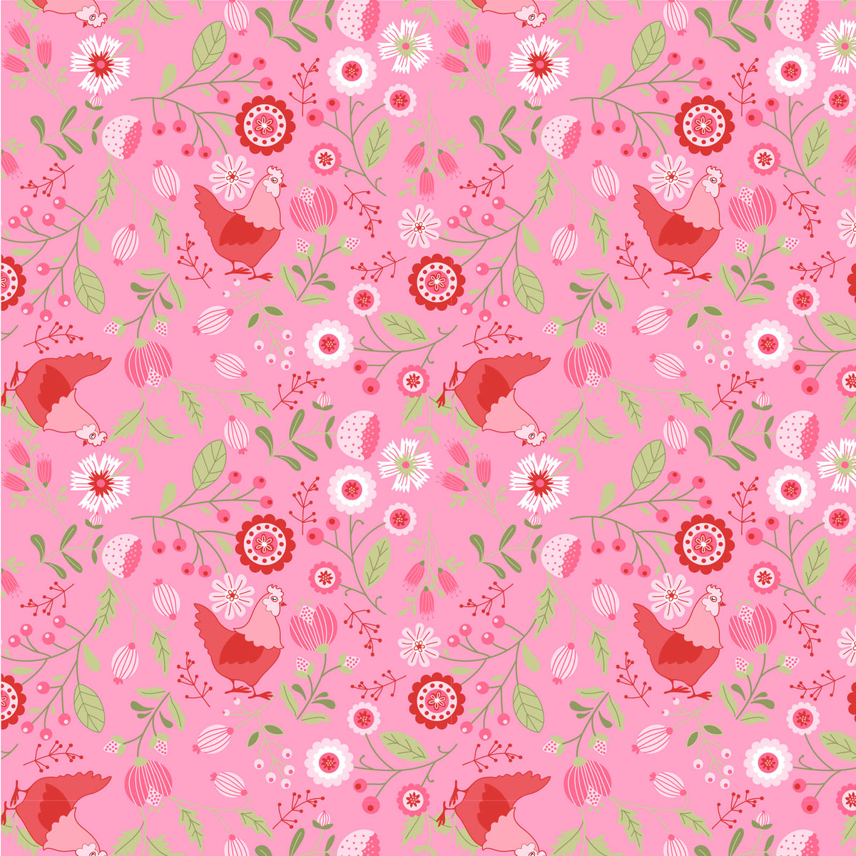 Poppie Cotton Smitten Chicken Fat Quarter Bundle (21 pcs) FQ-POCSN251128