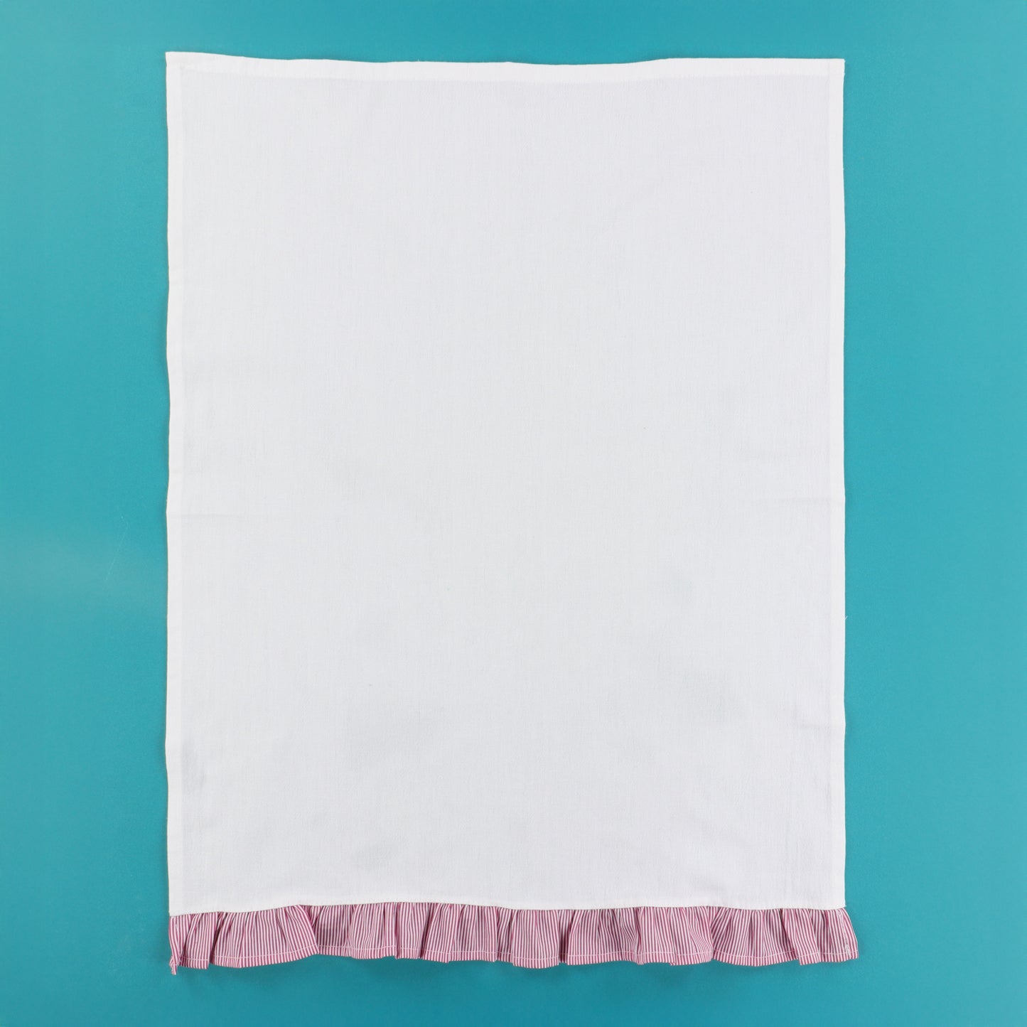 Kimberbell Red & White Striped Ruffled Tea Towel 2 pack