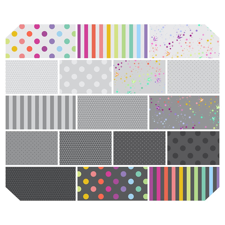 2025 True Colors - Fat Quarter Gray Pack Tula Pink