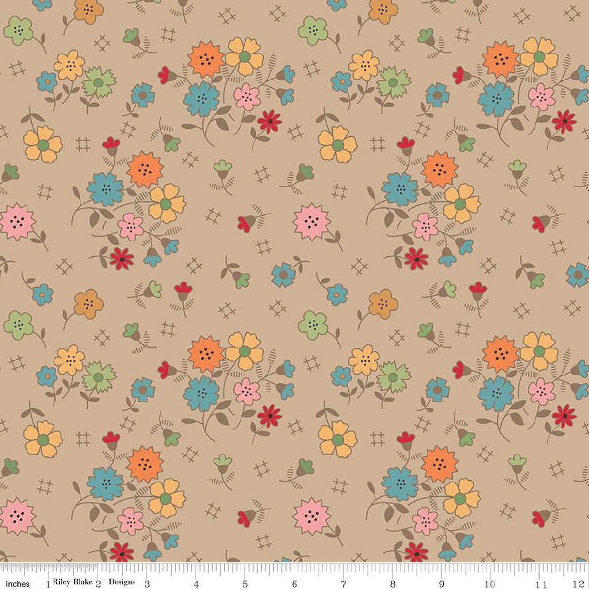 Wide Back Autumn Floral Tea Dye Lori Holt