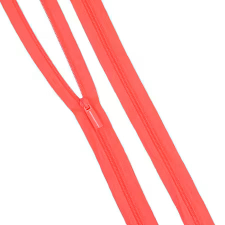 Tula Pre-Order Pink Neon Coral #5 Nylon Coil Zippers: 3 Yards With 9 Pulls # ZBY5C144 Nov 26